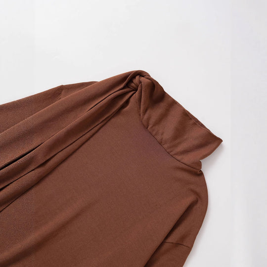 Damen lässiger Strickpullover mit asymmetrischem Kragen EB