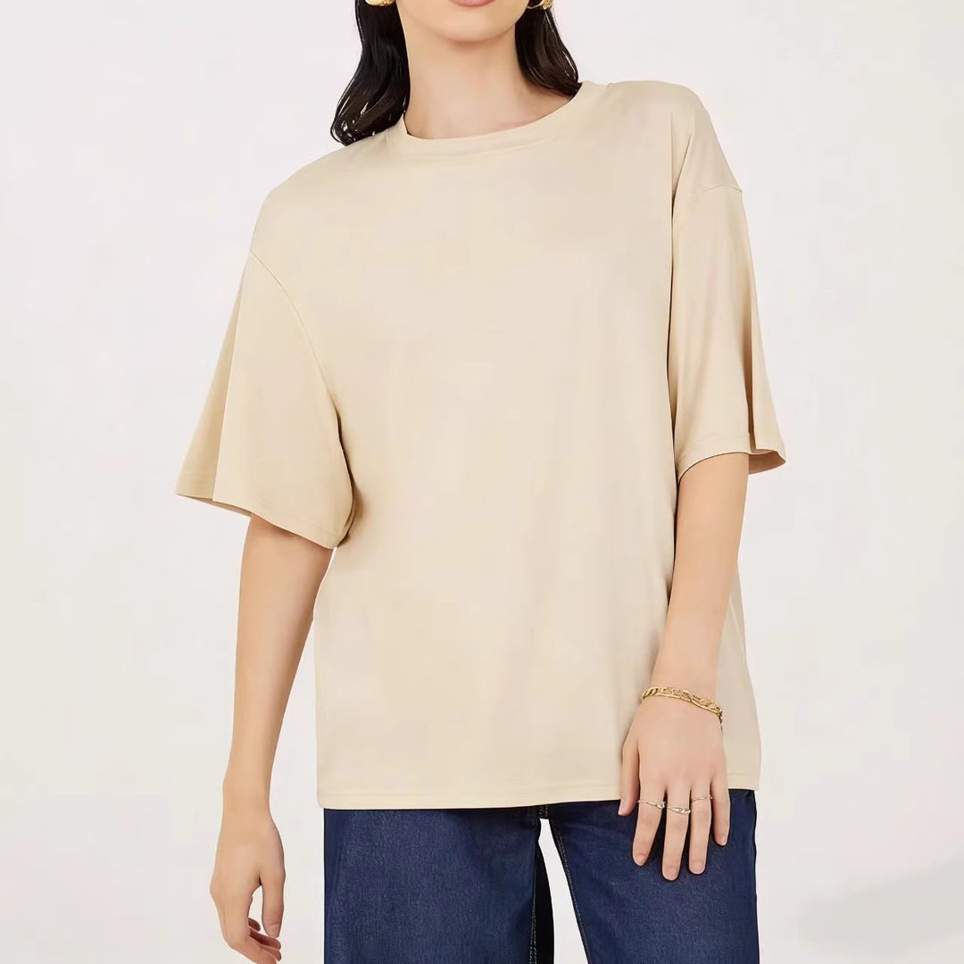 Damen Übergröße Shirt mit lässigem Schnitt und kurzarm EB