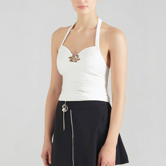Damen Elegantes Trägertop mit floralem Design EB