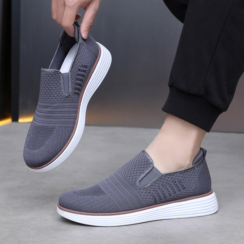Damen Bequeme Slip-On Sneakers mit atmungsaktivem Obermaterial und flexiblem Fußbett EB