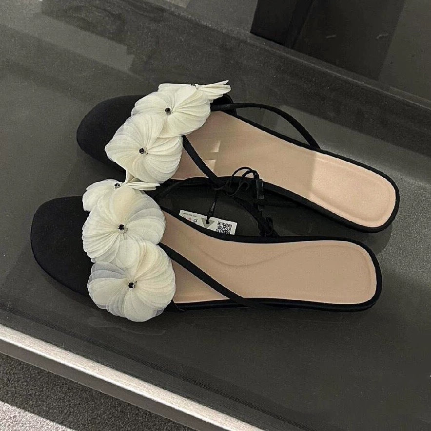 Damen Elegante Sandalen mit floralen Applikationen EB