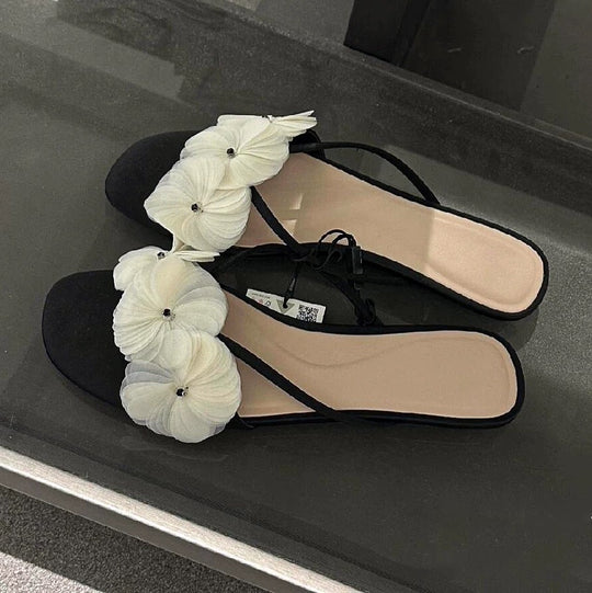 Damen Elegante Sandalen mit floralen Applikationen EB