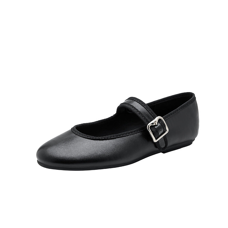 Damen elegante Ballerinas mit modischem Riemchen EB
