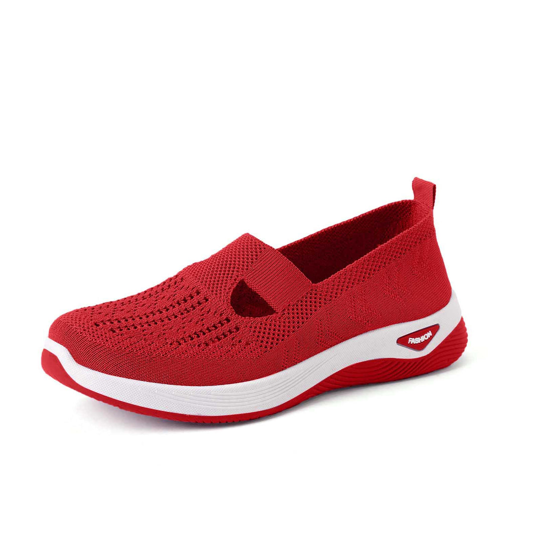 Damen Bequeme Slip-On Sneakers mit atmungsaktiver Netzstruktur EB