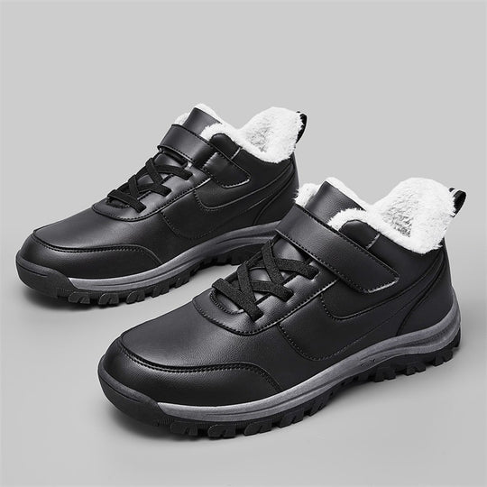 Damen Warmgefütterte Winterstiefel mit rutschfester Sohle und verstellbarem Klettverschluss EB