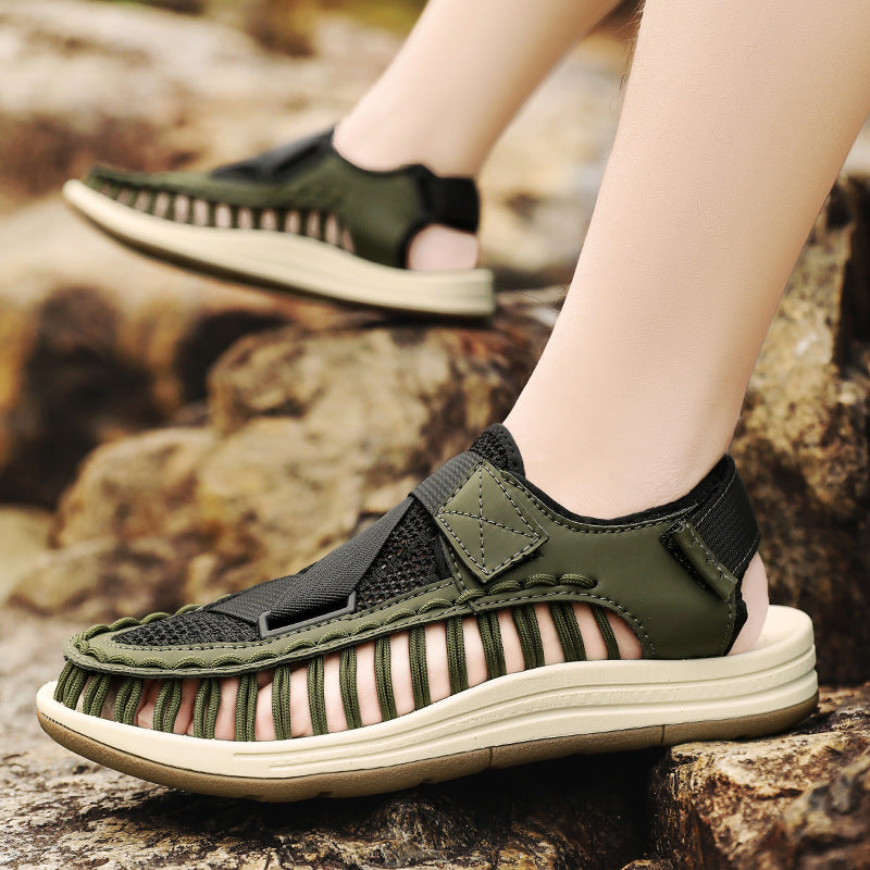Damen Sportliche Freizeitsandalen mit atmungsaktivem Obermaterial und ergonomischem Fußbett EB