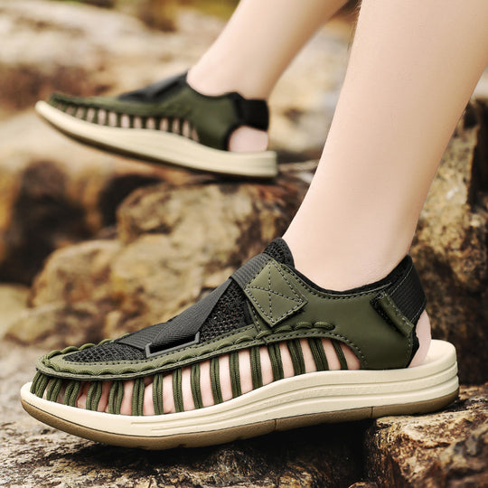 Damen Sportliche Freizeitsandalen mit atmungsaktivem Obermaterial und ergonomischem Fußbett EB