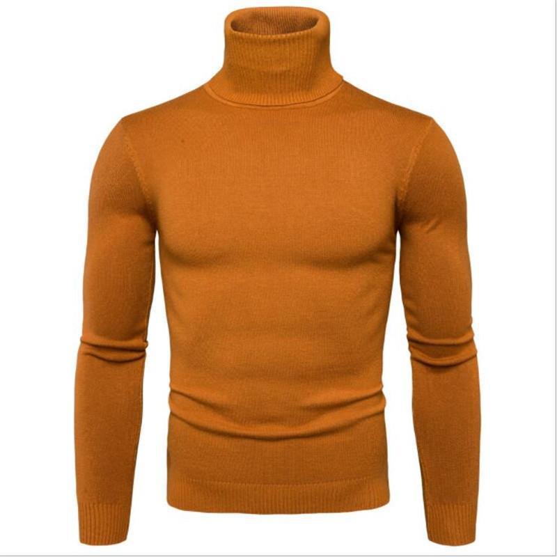 Herren figurbetonter Pullover mit Rollkragen EB