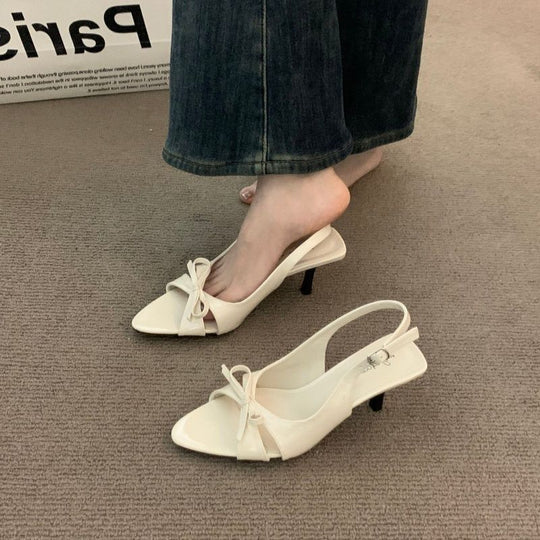Damen Slingback Sandalen mit eleganter Schleifenverzierung EB