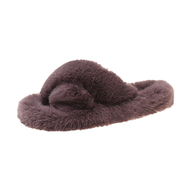 Damen Flauschige Hausschuhe mit kuscheligem Innenfutter EB