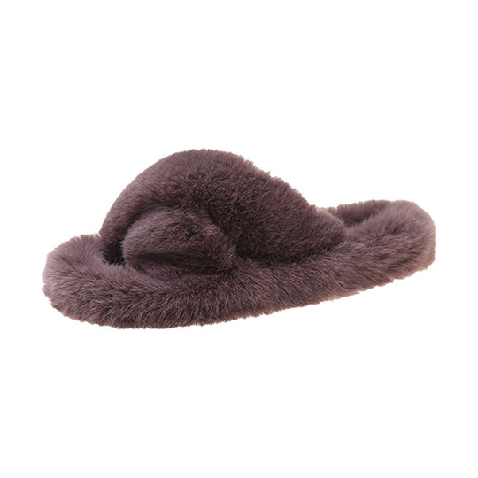 Damen Flauschige Hausschuhe mit kuscheligem Innenfutter EB