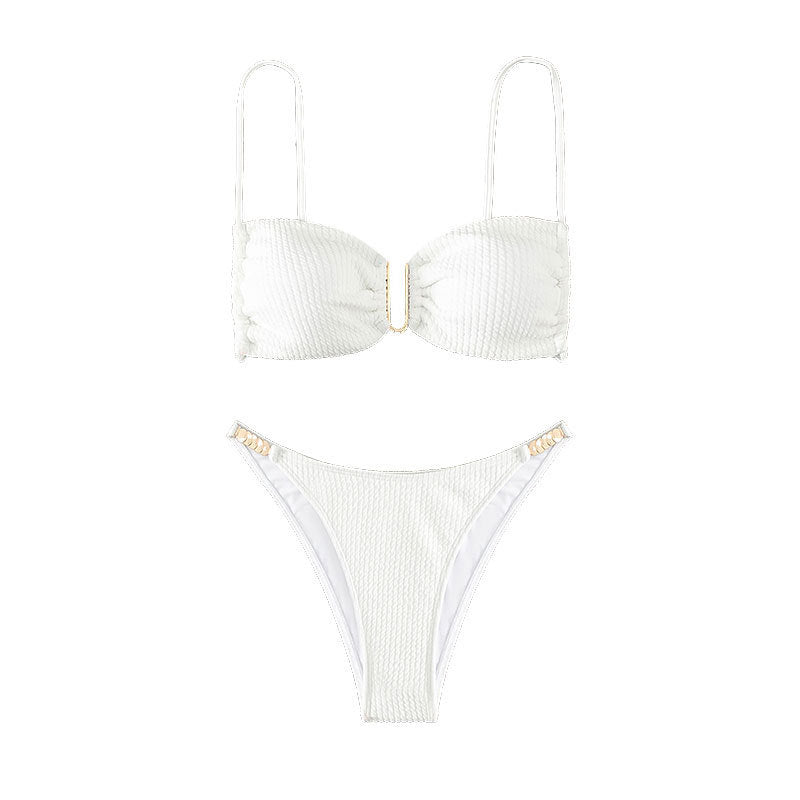 Damen Push-Up Bikini-Set mit feinem Rippendesign EB