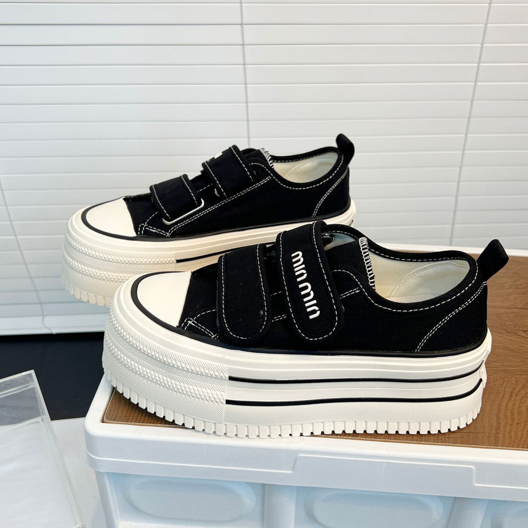 Damen Chunky Sneakers mit Klettverschluss und modischer Plateausohle EB