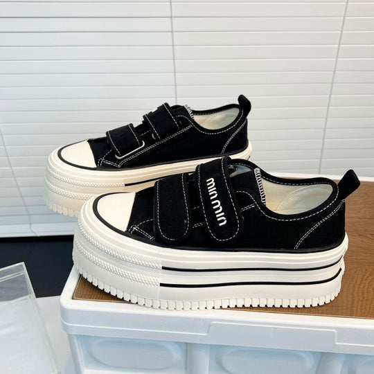 Damen Chunky Sneakers mit Klettverschluss und modischer Plateausohle EB