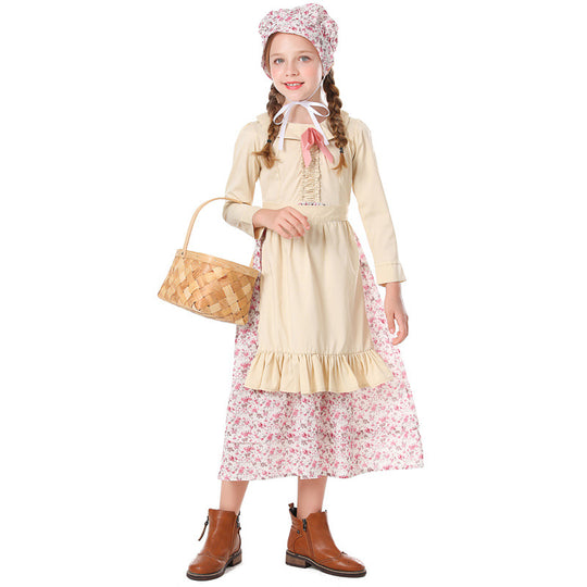 Mädchen Bauernkleid mit floralen Details EB