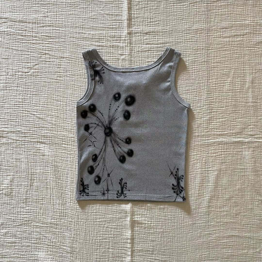 Damen modisches Top mit kreativen Druck EB