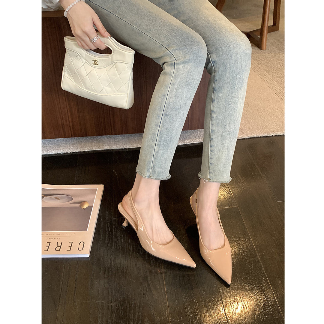 Damen Elegante Slingpumps mit Kegelabsatz EB