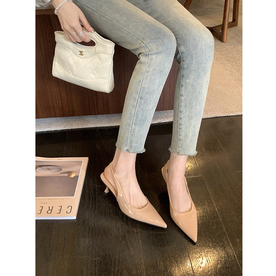 Damen Elegante Slingpumps mit Kegelabsatz EB