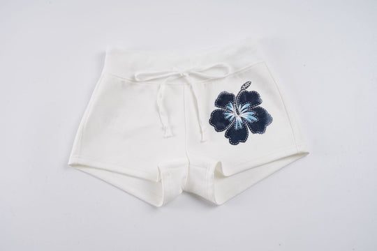 Damen Sportshorts mit floralem Design und elastischem Bund EB