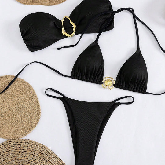 Damen Bikini mit raffiniertem Bandeau-Oberteil und höchstem Tragekomfort EB