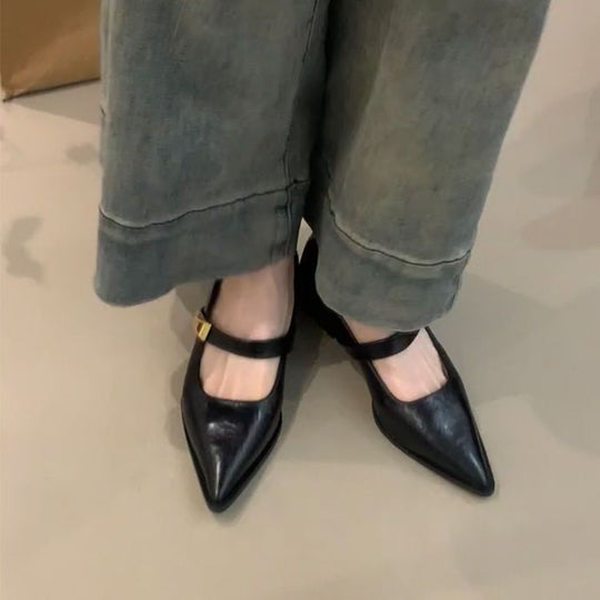 Damen elegante spitze Ballerinas EB