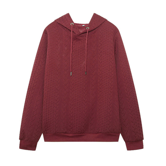 Damen Kapuzenpullover mit Kordelzug und strukturiertem Muster EB