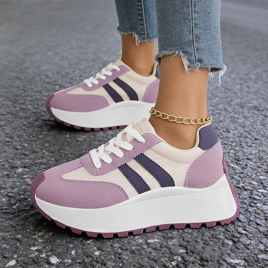 Damen nan Plateau-Chunky-Sneaker mit verstärkter Zehenkappe, profilierter Gummilaufsohle und stoßdämpfender EVA-Zwischensohle EB