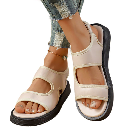 Damen Komfortable Sandalen mit elastischen Riemen EB
