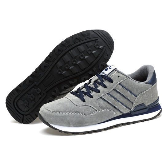 Herren retro Sneaker mit Wildlederoptik, gepolsterter Fersenpartie und rutschfester Laufsohle EB