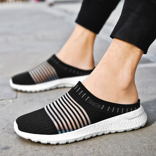 Damen bequeme Slip-On Sneakers mit atmungsaktiver Mesh-Oberfläche EB