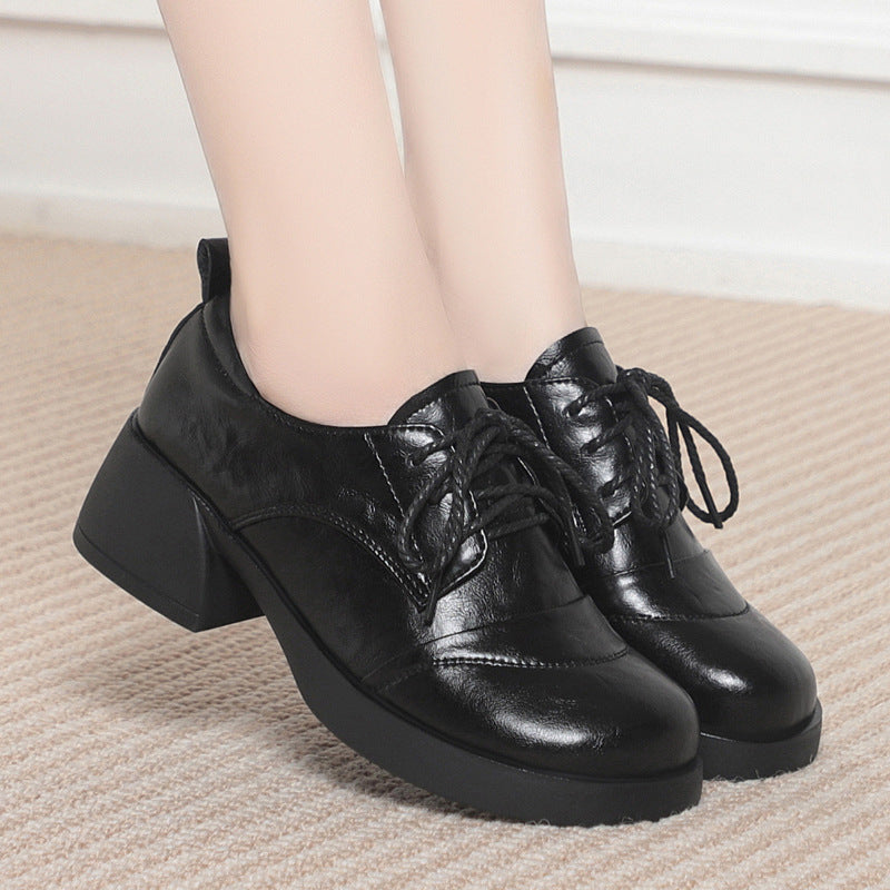 Damen Schnürschuhe mit komfortablem Blockabsatz und modischem Design EB