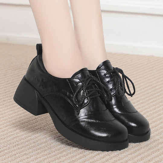 Damen Schnürschuhe mit komfortablem Blockabsatz und modischem Design EB