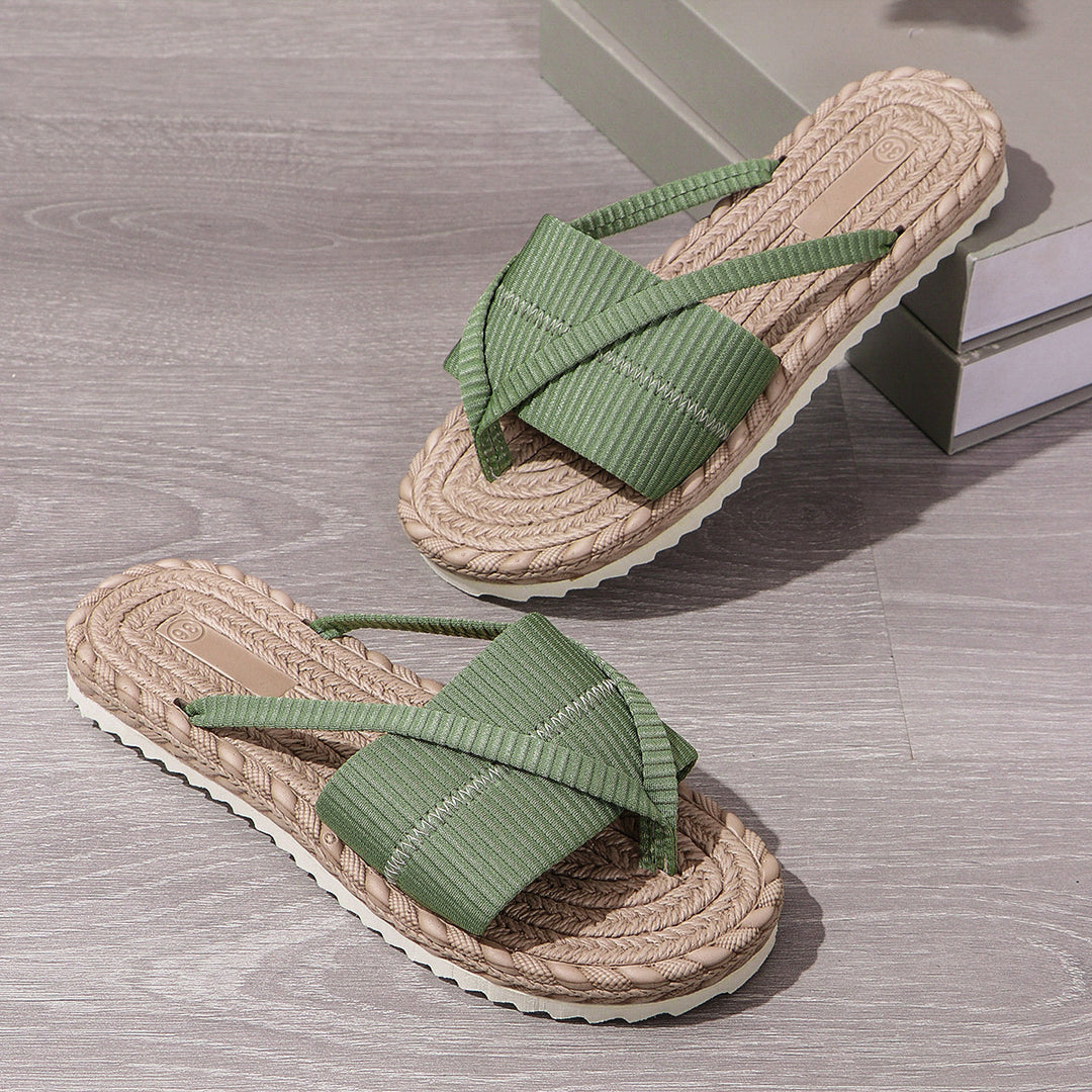 Damen Sommer-Sandalen mit ergonomischem Fußbett und modischem Riemchen-Design EB