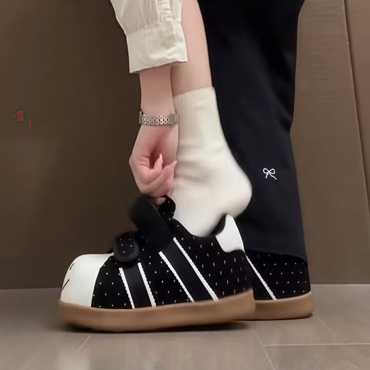 Damen Komfortable Sneaker mit praktischen Klettverschlüssen und lässigem Design EB
