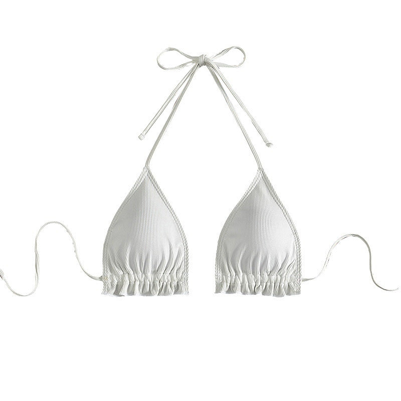 Damen Triangel-Bikini mit verstellbaren Trägern und moderner Ripp-Textur EB