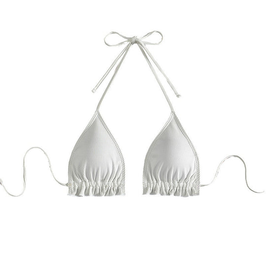 Damen Triangel-Bikini mit verstellbaren Trägern und moderner Ripp-Textur EB
