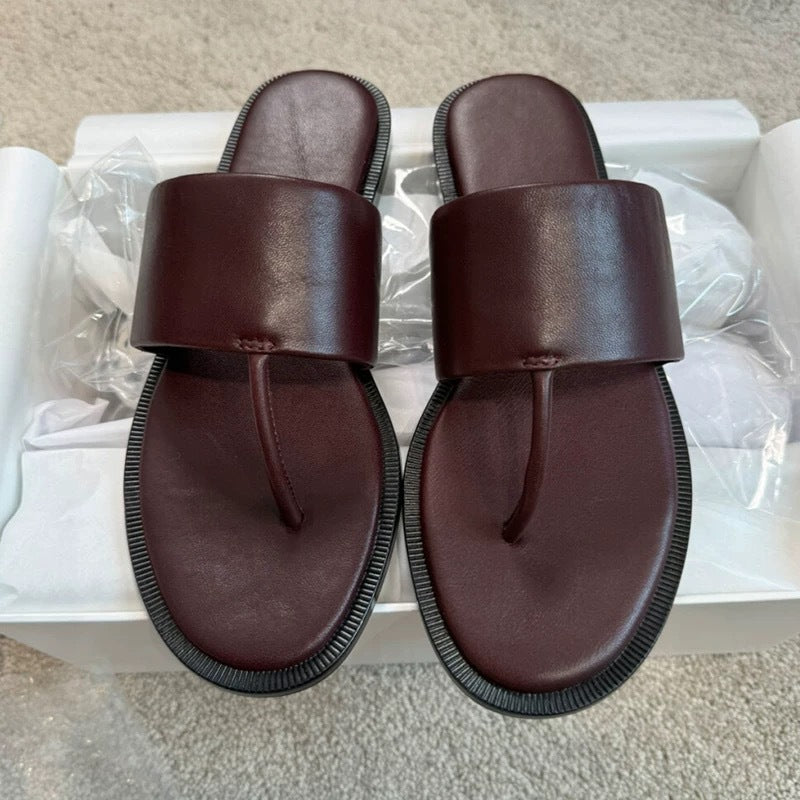 Damen Zehentrenner-Sandalen mit breitem Riemen und ergonomischem Fußbett EB