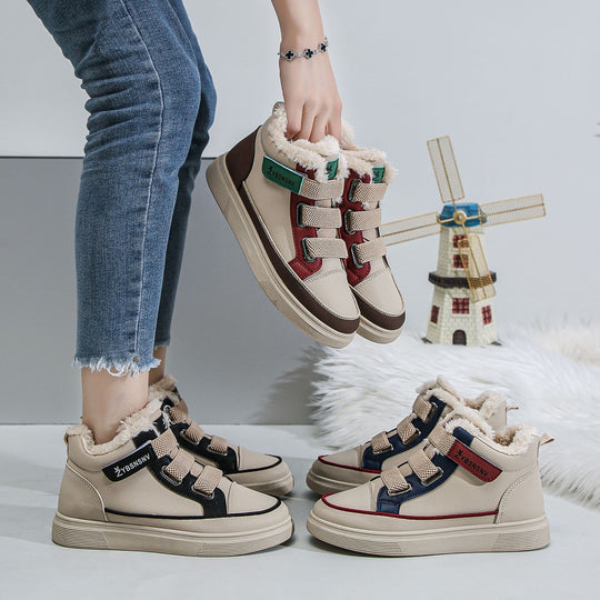 Damen Winterliche Sneaker mit weichem Fleece-Futter und rutschfester Sohle EB