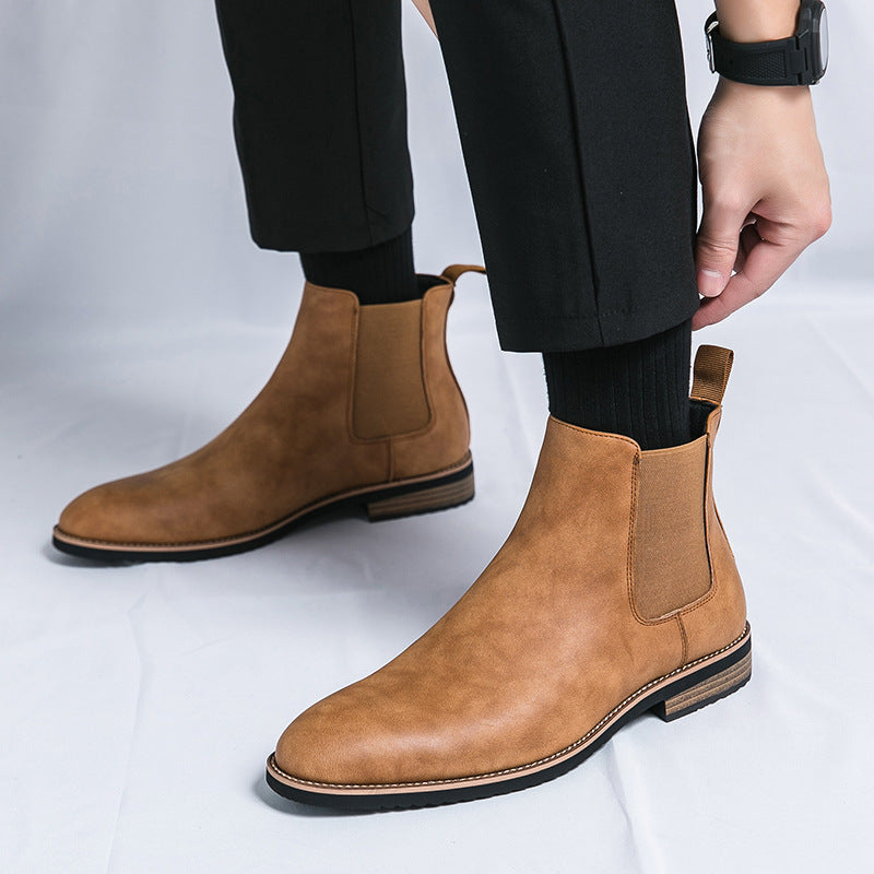 Damen elegante Chelsea-Stiefel mit flexiblem Gummizug und dämpfender Sohle EB
