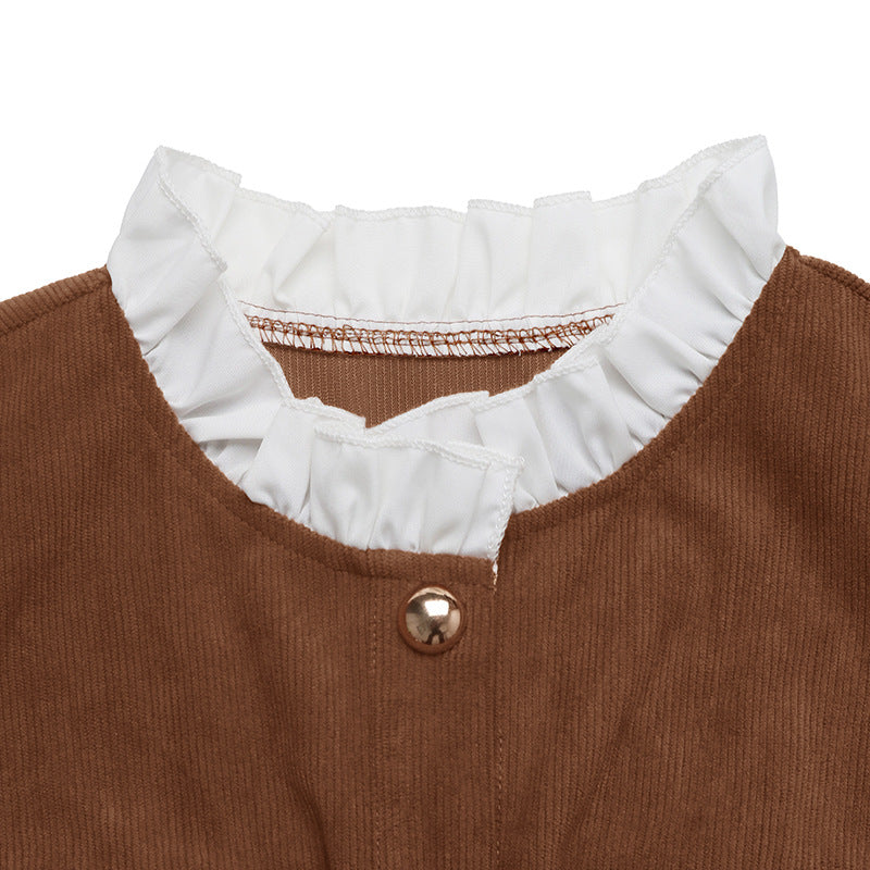 Damen Midikleid mit eleganter Knopfleiste, 4-teiligen Taschen und klassischem Kragen EB