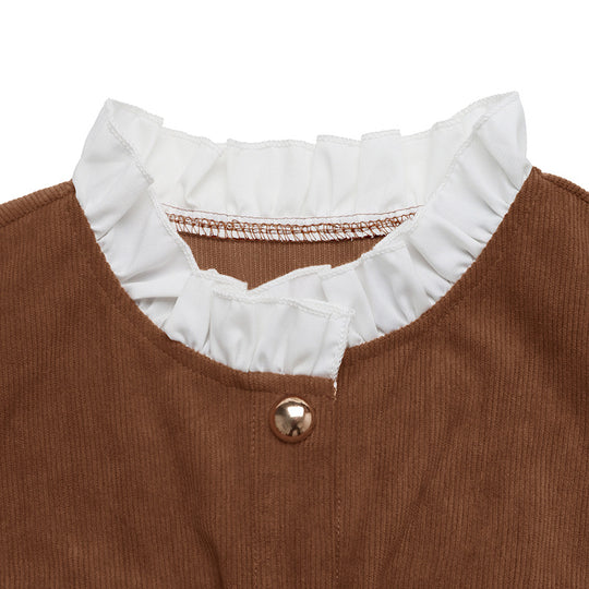 Damen Midikleid mit eleganter Knopfleiste, 4-teiligen Taschen und klassischem Kragen EB