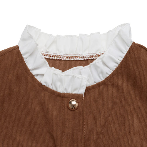 Damen Midikleid mit eleganter Knopfleiste, 4-teiligen Taschen und klassischem Kragen EB