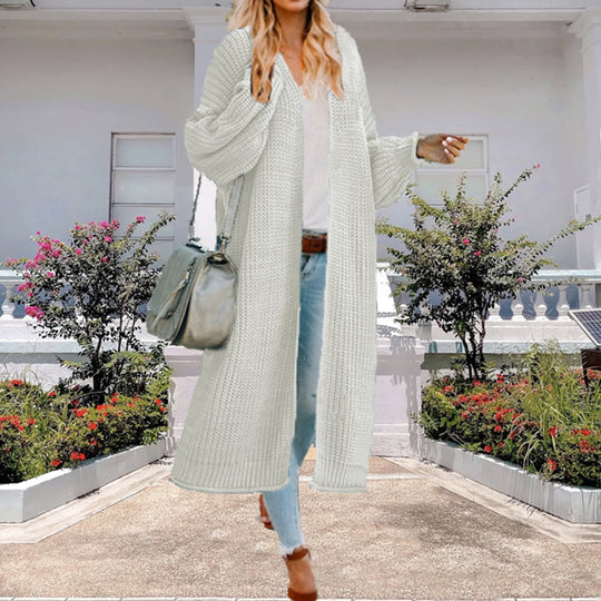 Damen Großer Strickmantel mit weitem Schnitt und tiefen Taschen EB