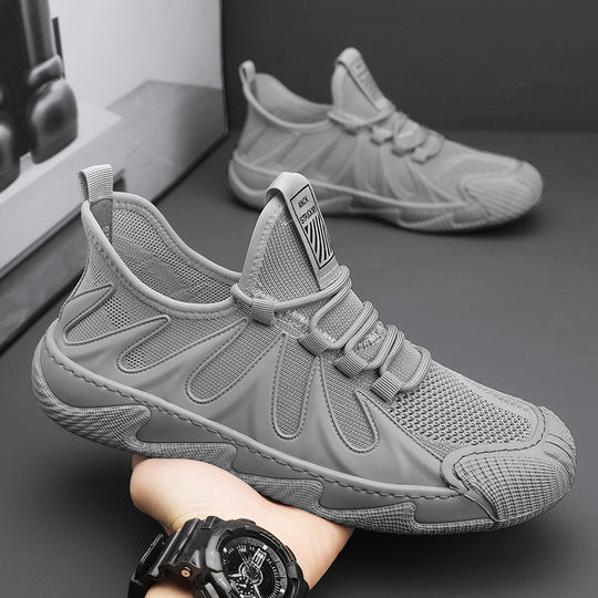 Herren atmungsaktive Strick‑Sneaker mit verstärkter Zehenkappe, gepolstertem Komfortfußbett und griffiger Gummilaufsohle EB