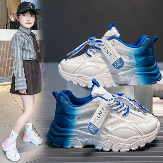 Damen modische Sneakers mit modernem Lagermuster und rutschfester Sohle EB
