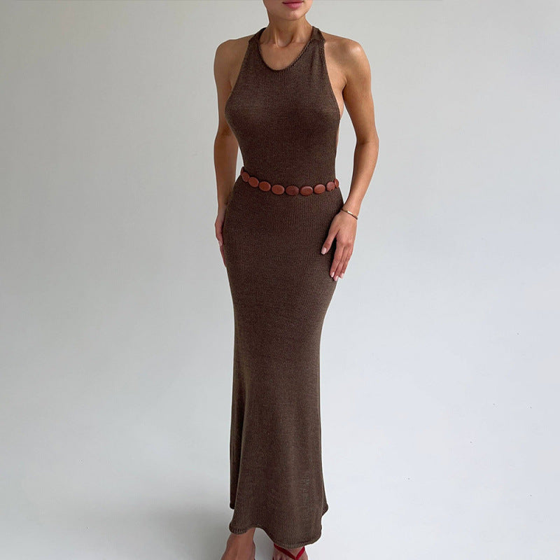 Damen Figurbetontes Maxikleid mit eleganter Raffung EB
