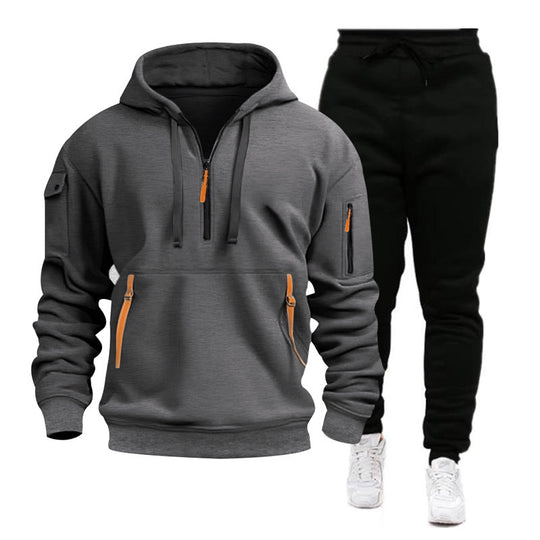 Herren Sportliches Kapuzenset mit funktionalen Taschen und modernem Design EB