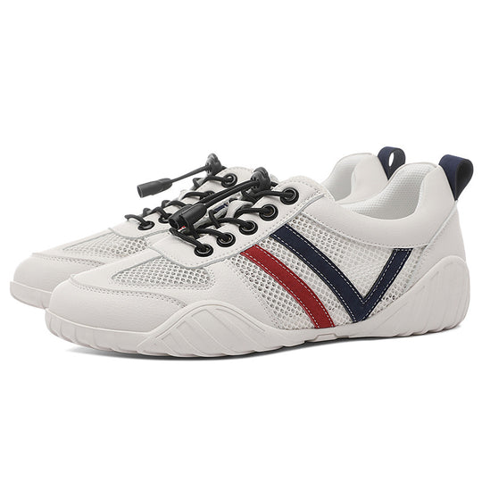 Damen Sportliche Mesh-Sneaker mit rutschfester Sohle und elastischen Schnürsenkeln EB