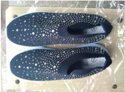 Damen Elegante und glitzernde Slip-On Sneakers EB