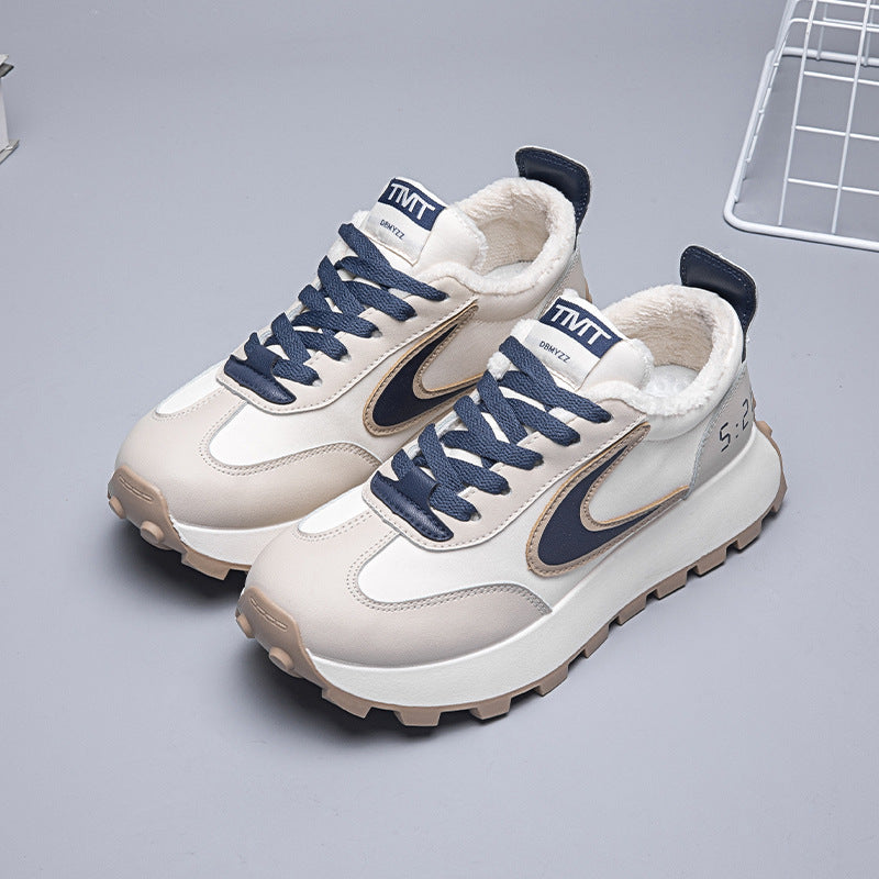 Damen Winter Sneakers mit warmem Fleece-Innenfutter und rutschfester Profilsohle EB